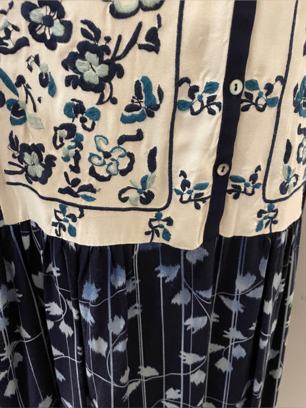 Anthropologie TINY Brand Semele Shirt Dress SizeM Floral Boho Vintage Americana - Picture 7 of 14